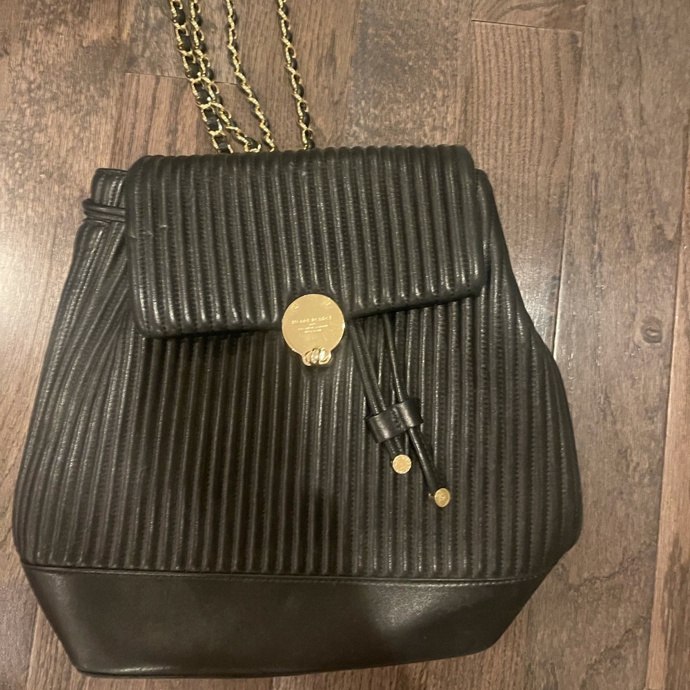 Henri Bendel Backpack Black Leather